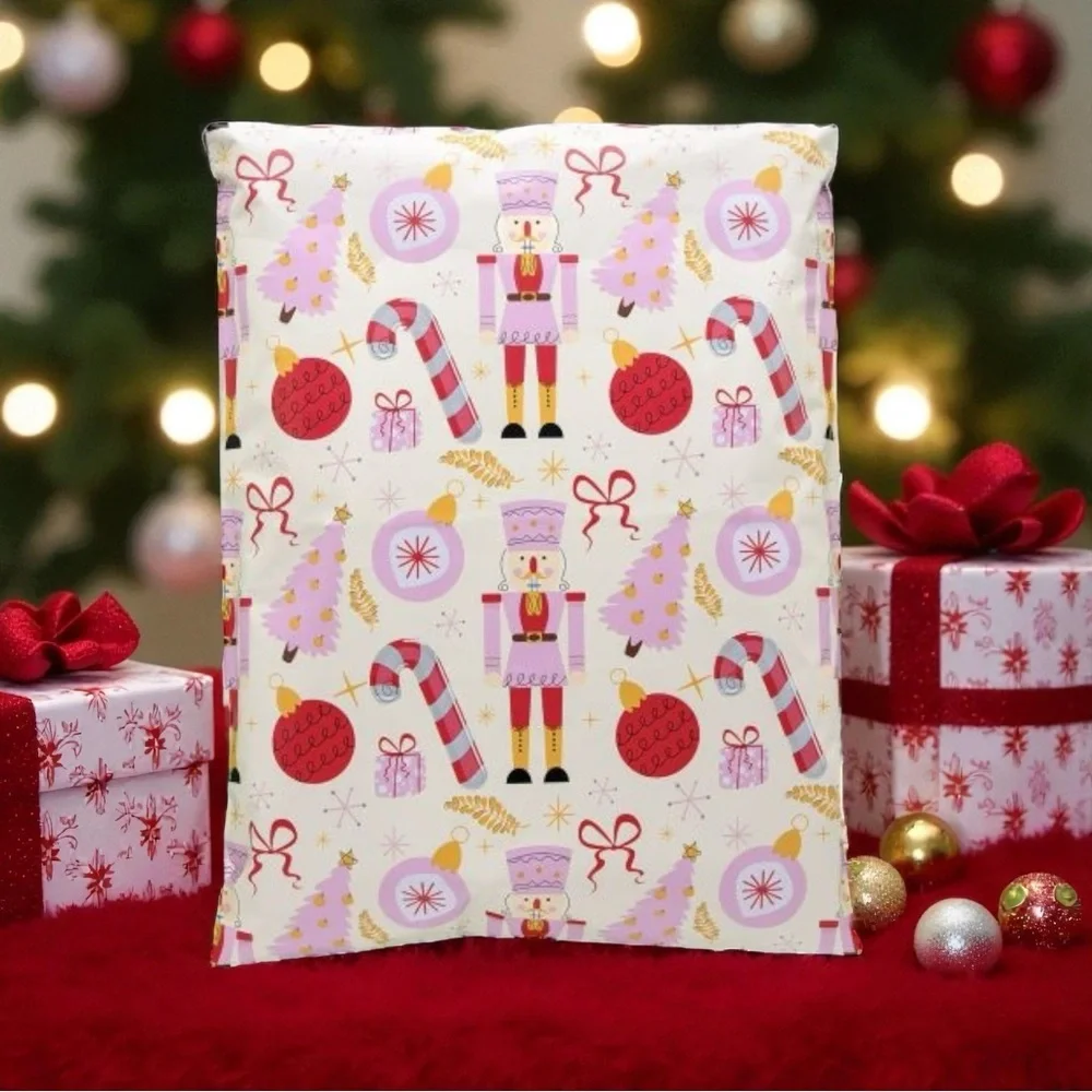 Christmas Nutcracker Poly Mailers 14.5x19 Pack of 25